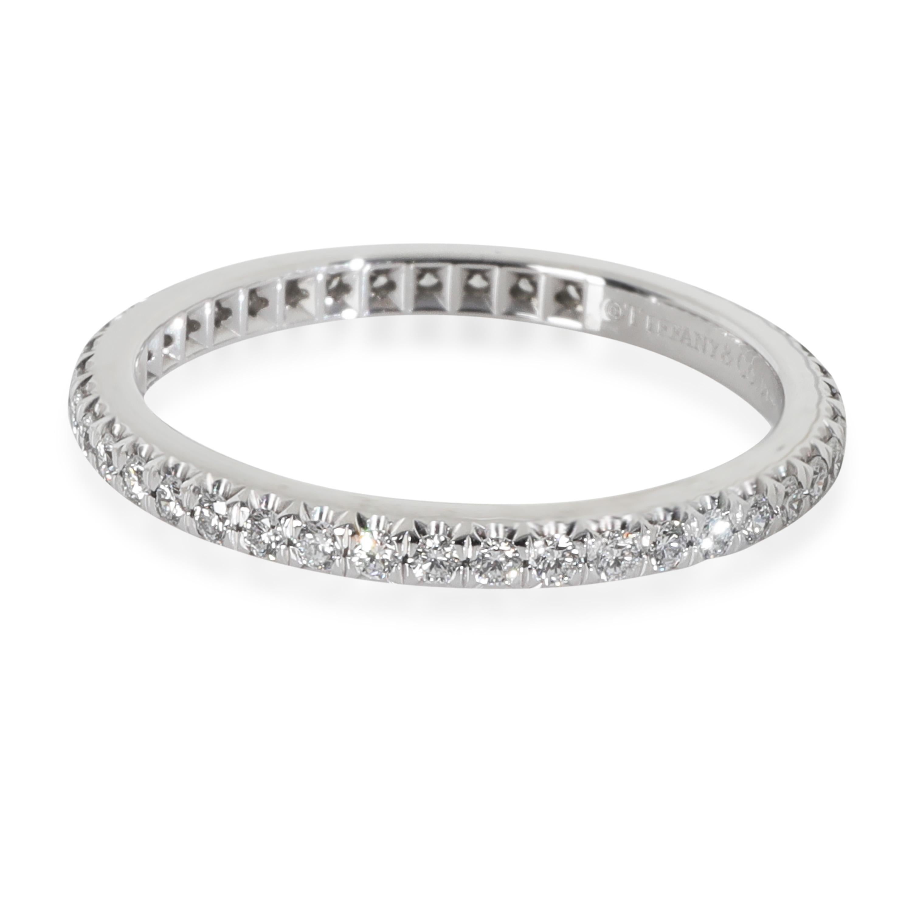 Tiffany & Co. Platinum Diamond Soleste Eternity Band In Excellent Condition For Sale In New York, NY