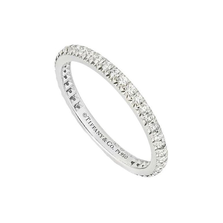 Tiffany & Co. Platinum Diamond Soleste Full Eternity Ring 0.36ct 31827388 For Sale