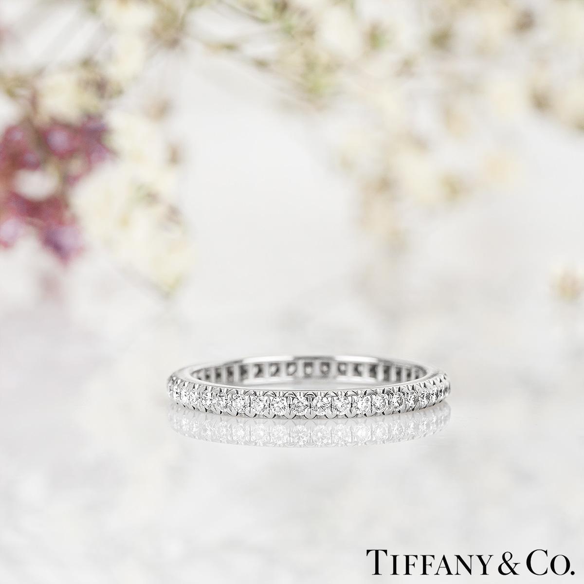 Tiffany & Co. Bague d'éternité en platine avec diamant Soleste 1