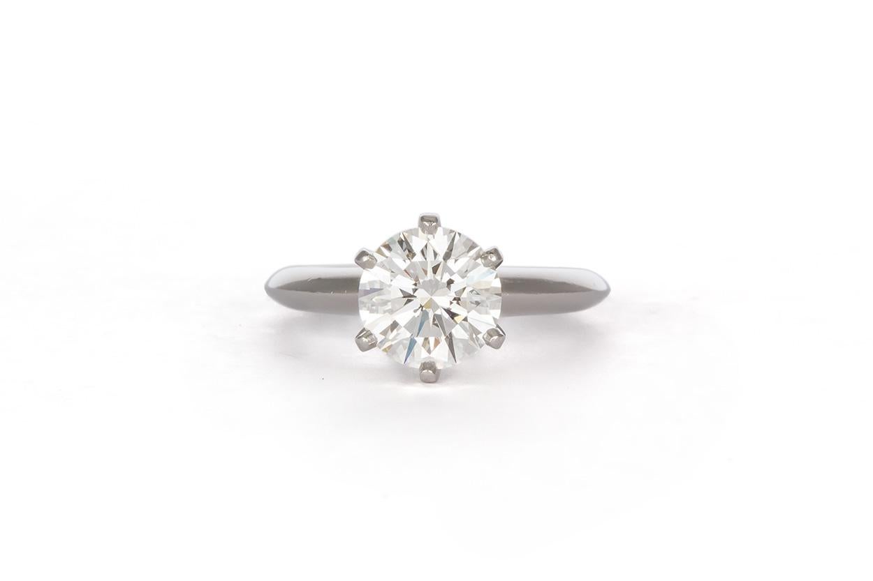 Tiffany & Co. Platinum Diamond Embrace Halo Solitaire Ring GIA 2.02 Carat 2