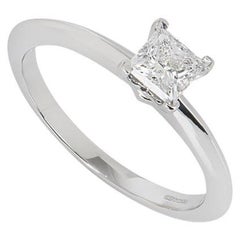 Tiffany 
Co. Platinum Diamond Solitaire Engagement Ring 0.46ct G/VS1