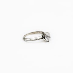 Tiffany & Co. Vintage Platinum Diamond Solitaire Engagement Ring 1.19ctw
