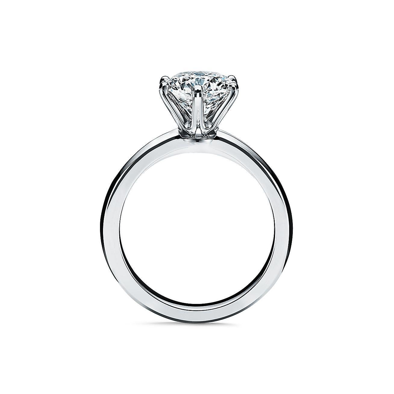 Tiffany & Co. Platin Diamant Solitär Verlobungsring - 1,61 Karat (Moderne) im Angebot