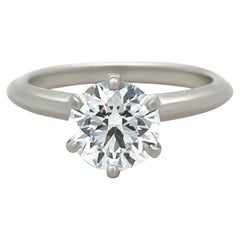 Tiffany & Co. Anillo de compromiso solitario de diamantes en platino 1,66 ct 5,61 g