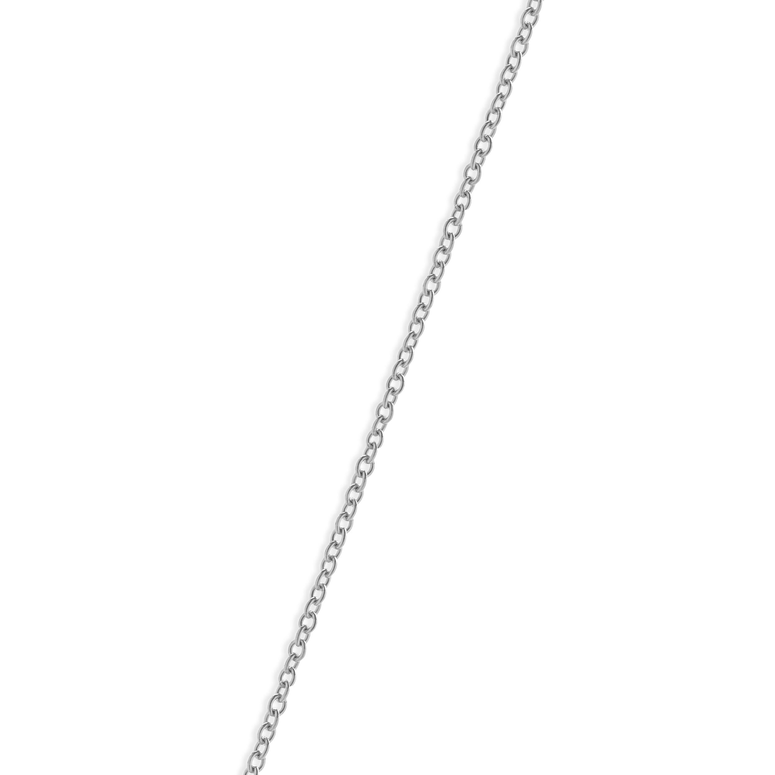 Taille ronde Tiffany & Co. Collier solitaire en platine avec diamant en vente