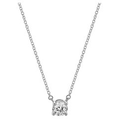 Tiffany & Co. Platinum Diamond Solitaire Necklace