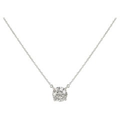 Tiffany & Co. Platinum Diamond Solitaire Pendant 2.01 Carat F/VS1 GIA Certified