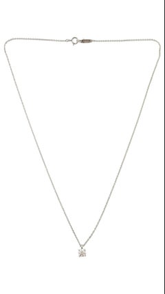 Tiffany & Co. Platinum Diamond Solitaire Pendant Necklace #15833