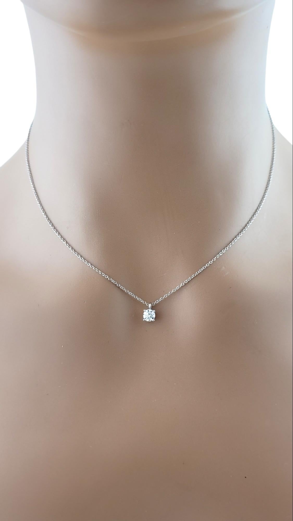 Women's Tiffany & Co. Platinum Diamond Solitaire Pendant Necklace #15833