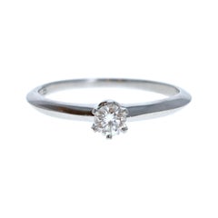 Tiffany & Co. Platinum & Diamond Solitaire Ring 0.18ctw
