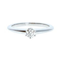 Tiffany & Co. Platinum & Diamond Solitaire Ring 0.21ctw