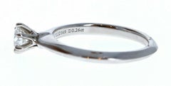 Tiffany & Co. Platinum & Diamond Solitaire Ring 0.26ctw