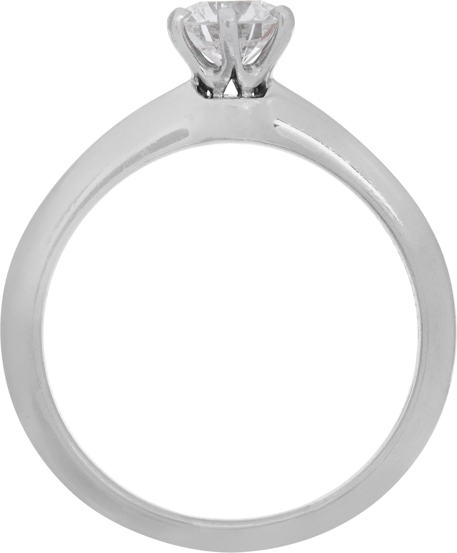 Women's Tiffany & Co. Platinum Diamond Solitaire Ring For Sale