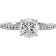 Tiffany & Co. Bague solitaire en platine avec diamant