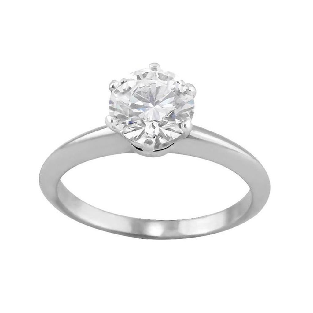 Tiffany & Co. Platinum Diamond Solitaire Ring GIA Certified In Excellent Condition For Sale In La Jolla, CA