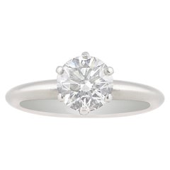 Tiffany & Co. Platinum Diamond Solitaire Ring GIA Certified