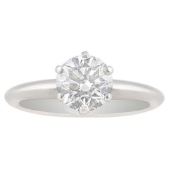 Tiffany & Co. Platinum Diamond Solitaire Ring GIA Certified