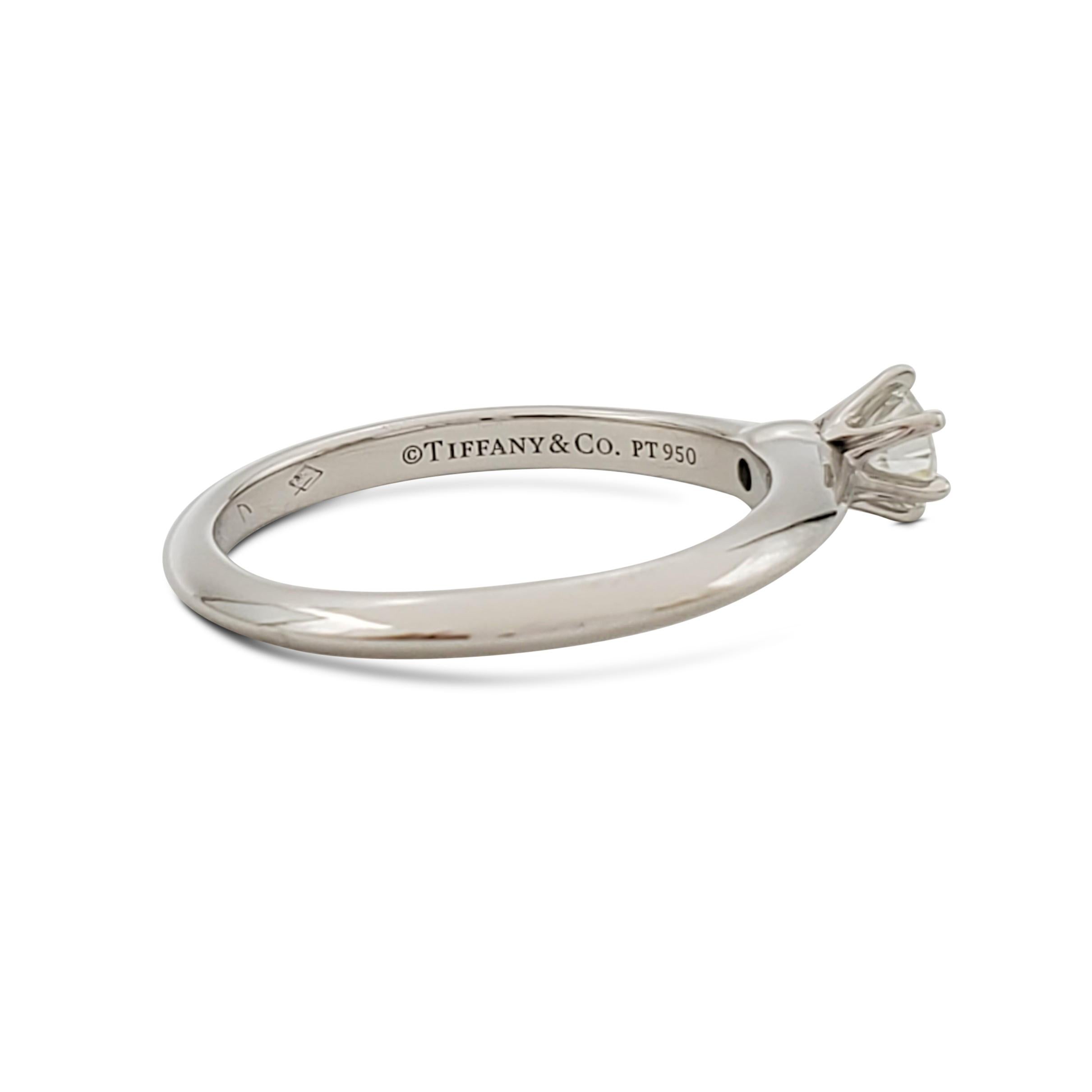 Women's Tiffany & Co. Platinum Diamond Solitare Engagement Ring