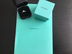 Tiffany & Co. Platinum Diamond Split Shank Engagement Ring .76 Carat G VS1