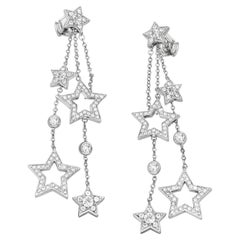 Tiffany & Co Pendientes de gota de estrella de diamantes en platino 1,30 ct VS1 Diseño celestial