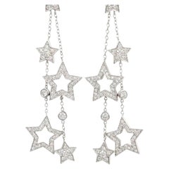 Tiffany & Co Pendientes de gota de estrella de diamantes en platino 1,30 ct VS1 Diseño celestial