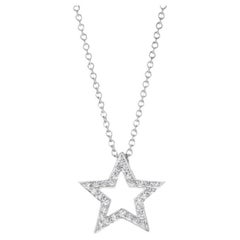 TIFFANY & Co. Platinum Diamond Star Pendant Necklace