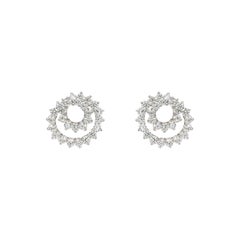 Tiffany & Co. Platinum Diamond Swirl Earrings 2.80 Carat