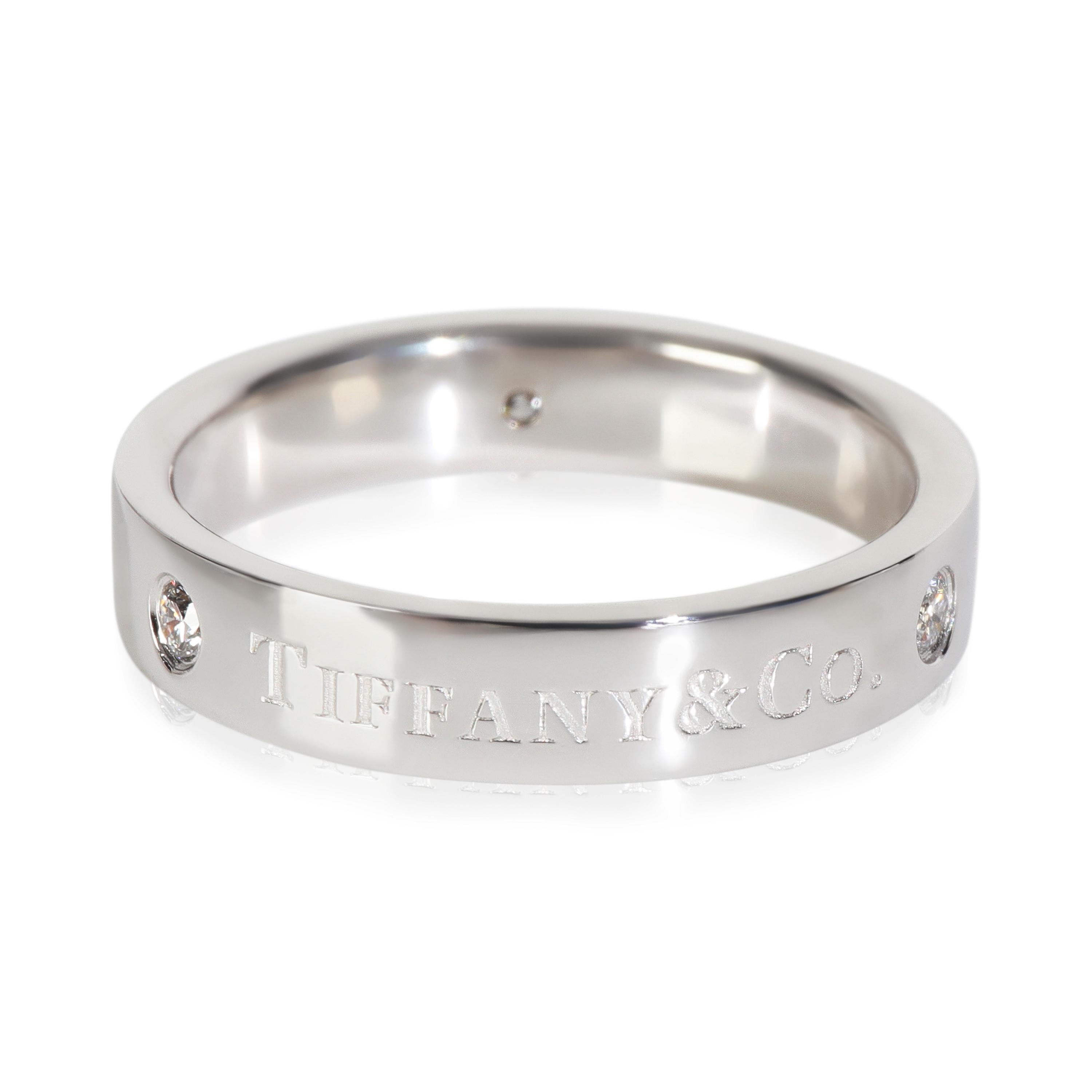 Tiffany & Co. Diamante Platino T&Co. Banda en Excelente estado para la venta en New York, NY
