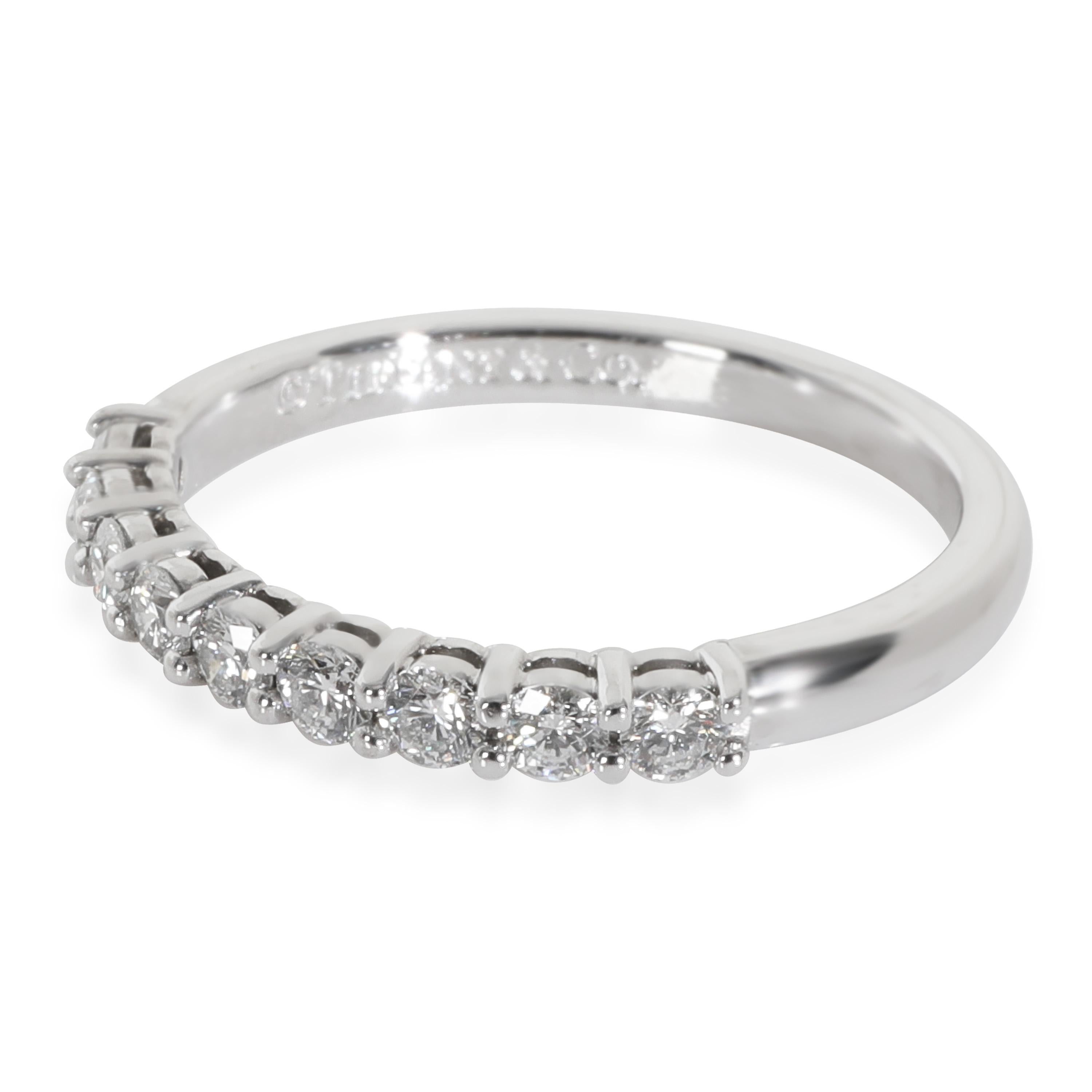 Tiffany & Co. Platinum Diamond Tiffany Forever Band In Excellent Condition For Sale In New York, NY
