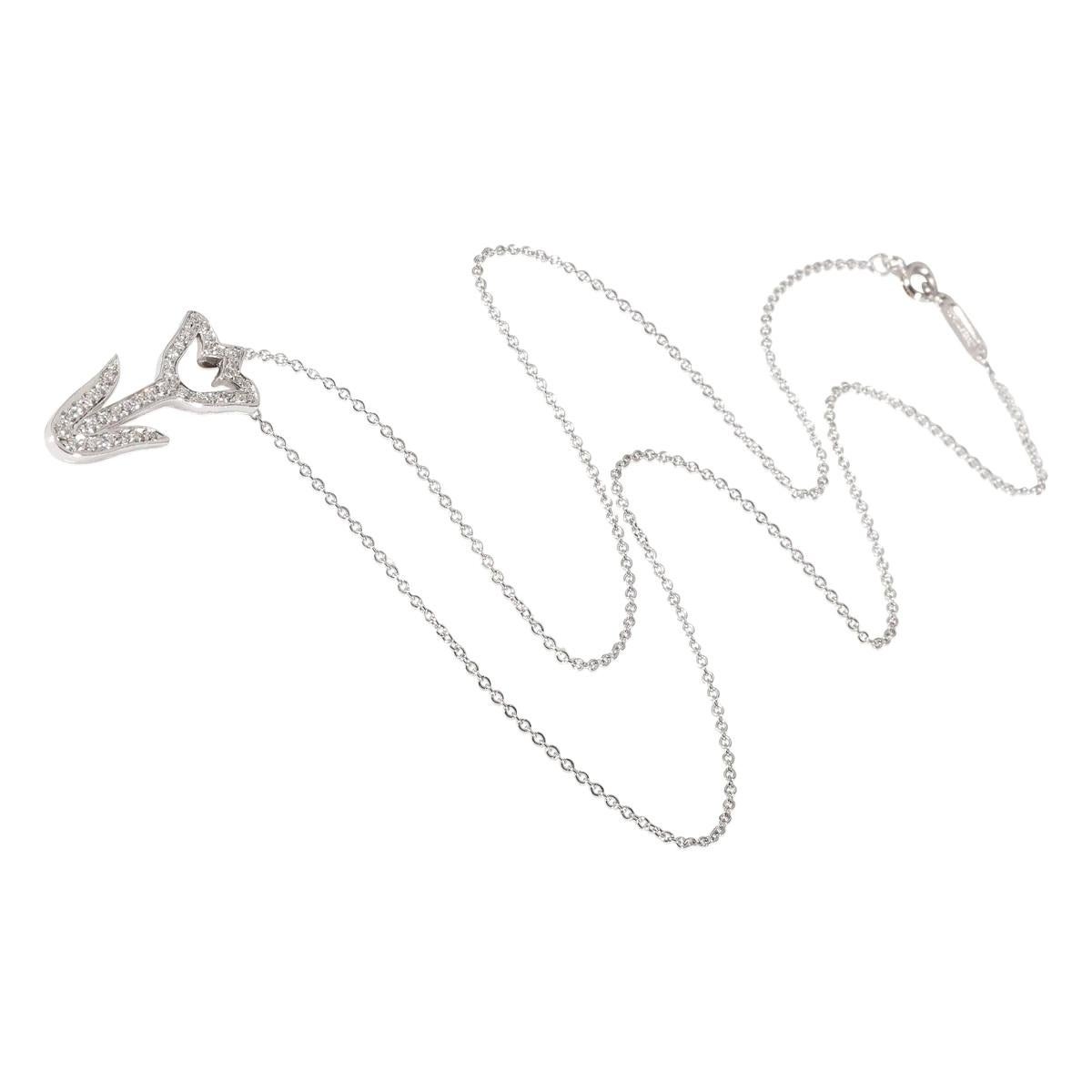 TIFFANY & Co. Collana con ciondolo a tulipano in platino e diamanti in vendita 5