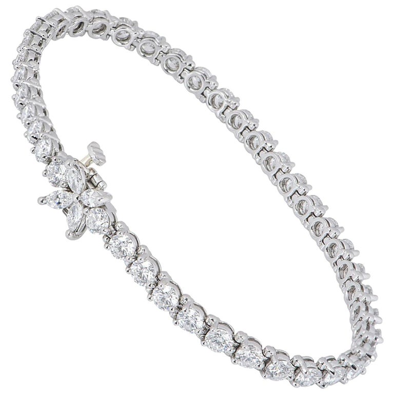 Tiffany and Co. Platinum Diamond Victoria Bracelet 6.53 Carat at 1stDibs | victoria  bracelet tiffany, victoria tennis bracelet, tiffany tennis bracelet diamond