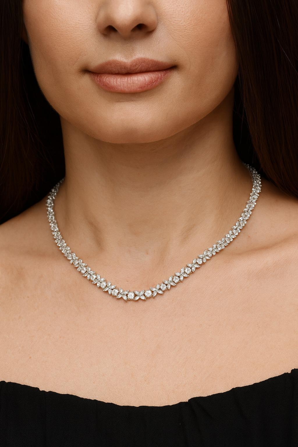 Tiffany & Co. Collar de Platino Diamante Colección Victoria en Nuevo estado para la venta en Chicago, IL