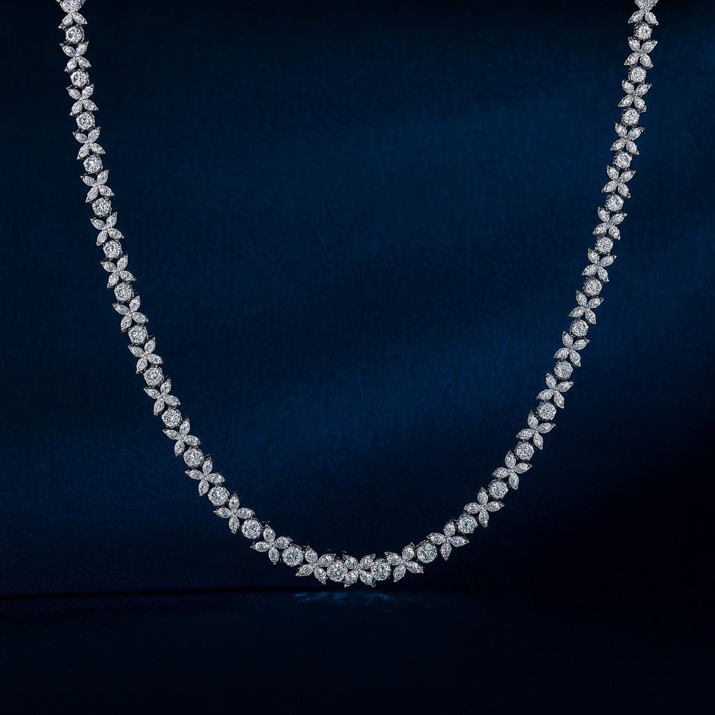 Tiffany & Co. Collar de Platino Diamante Colección Victoria en venta 1