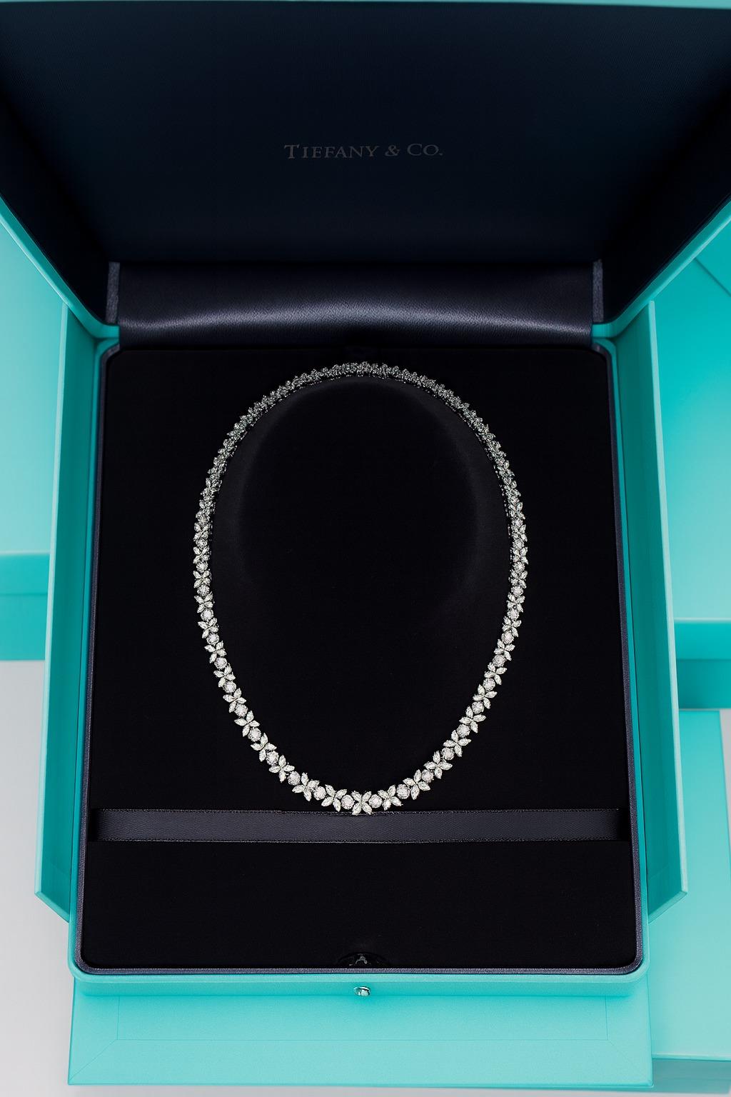 Tiffany & Co. Platinum Diamond Victoria Collection Necklace