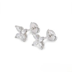 Tiffany & Co. Platinum Diamond Victoria Earrings 0.92ct 25169328
