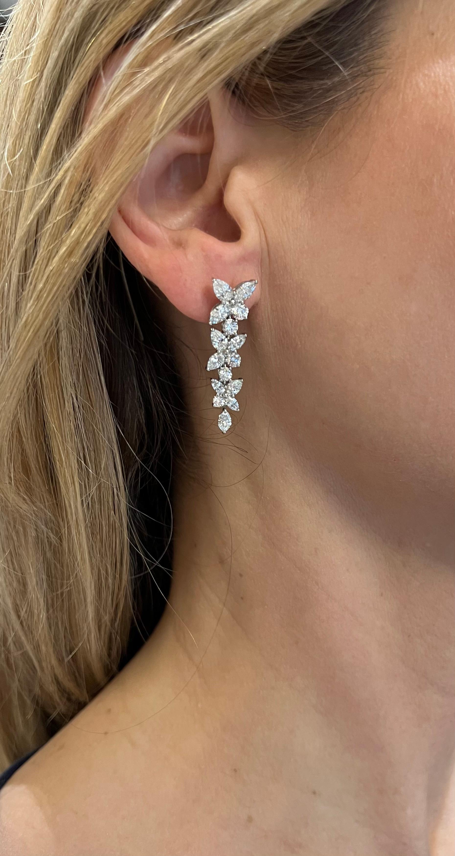 Set in platinum to create pieces that look like flowers, Tiffany & Co. 