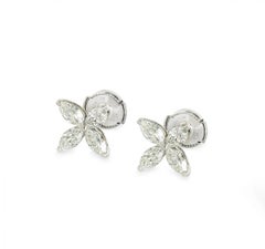 Tiffany & Co. Platinum Diamond Victoria Large Earrings 1.62ct 14743545