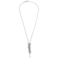 Tiffany & Co. Platinum Diamond Victoria Mixed Cluster Drop Pendant