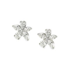 Tiffany & Co. Platinum Diamond Victoria Mixed Cluster Large Earrings 1.77ct TDW