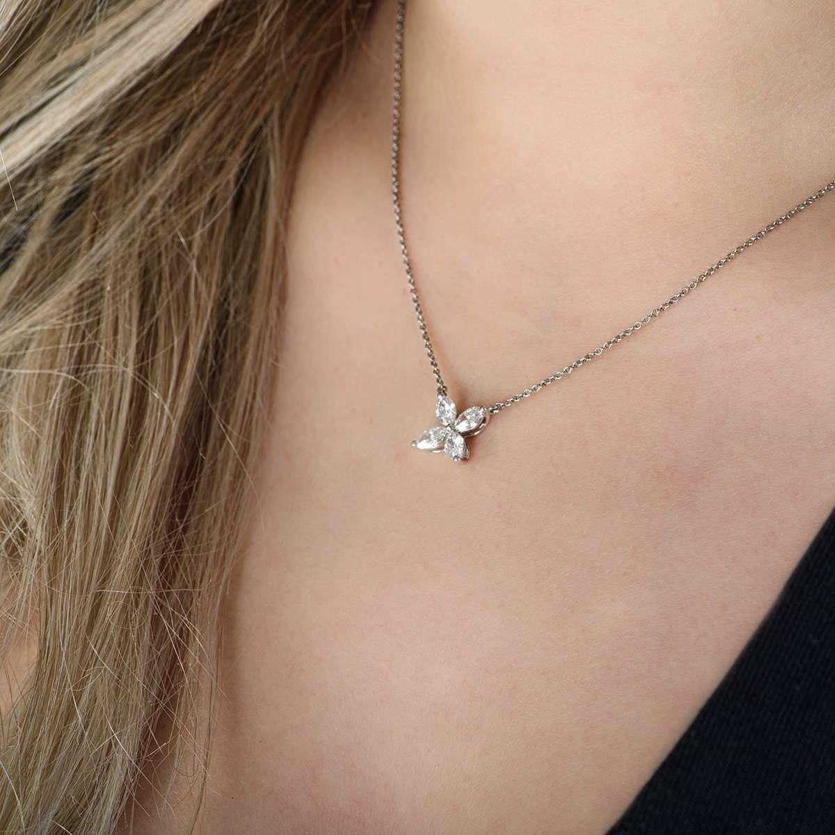 Tiffany & Co. Platinum Diamond Victoria Pendant 0.81ct TDW 14743715 For Sale 1