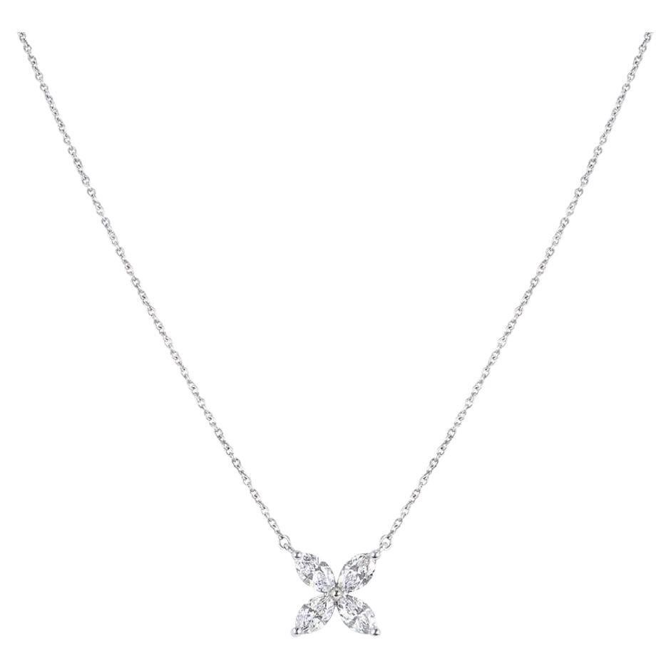 Tiffany & Co. Platinum Diamond Victoria Pendant 0.81ct TDW 14743715 For Sale