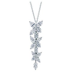 Tiffany & Co. Platin Diamant Victoria Anhänger und Halskette