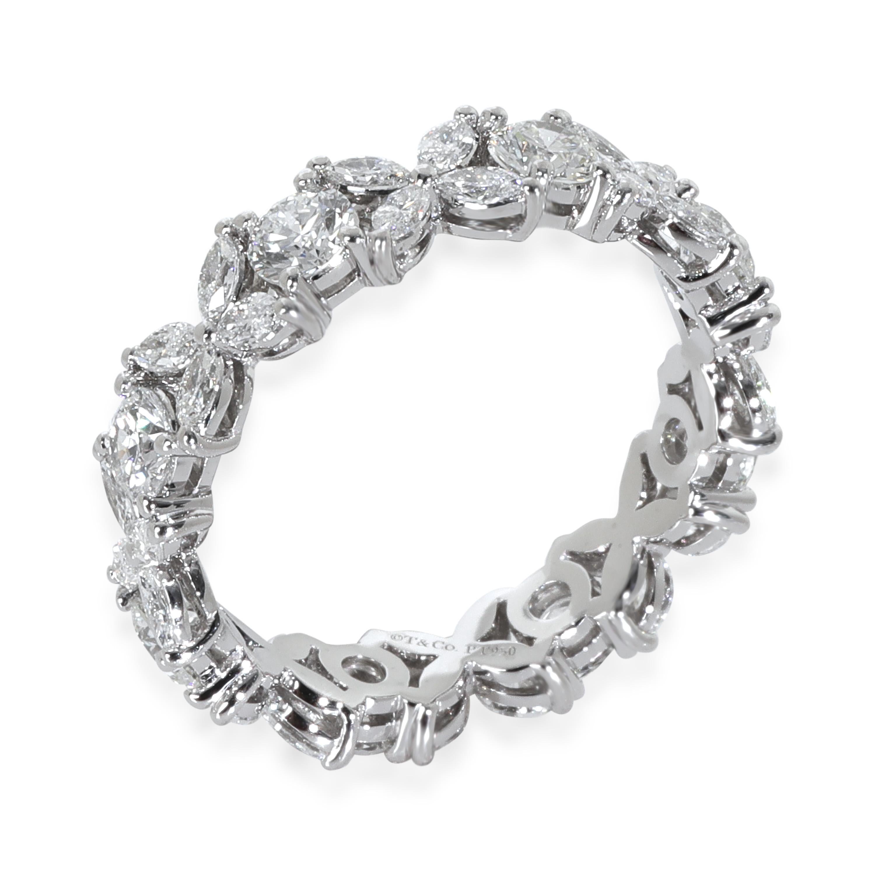 Tiffany & Co. Anello Victoria con diamante in platino In condizioni ottime in vendita a New York, NY