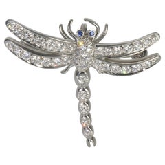 Tiffany 
Co. Platinum Diamond Vintage Dragonfly Brooch