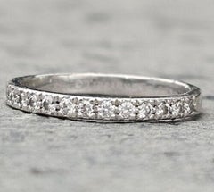 Tiffany & Co.  Platinum Diamond Wedding Band Ring Soleste Sz 5