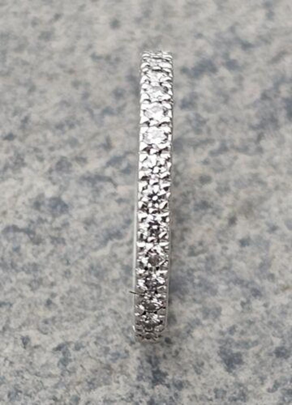 Women's or Men's Tiffany & Co.  Platinum Diamond Wedding Band Ring Soleste Sz 5 For Sale