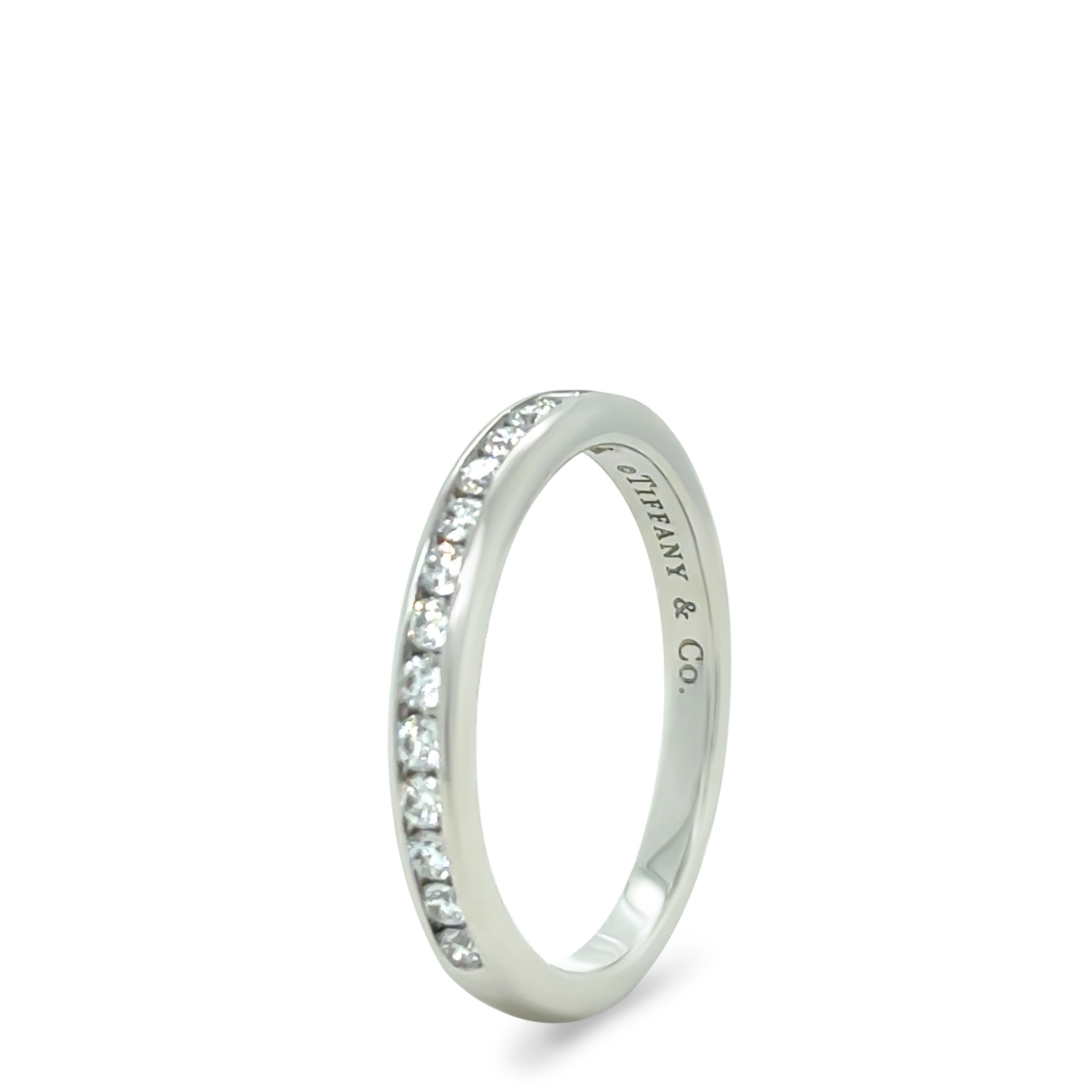 Women's Tiffany & Co Platinum Diamond Wedding Ring 0.22ct
