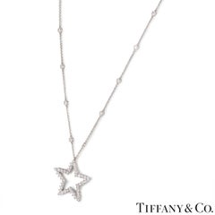 Tiffany & Co. Platinum Diamonds by The Yard Star Necklace