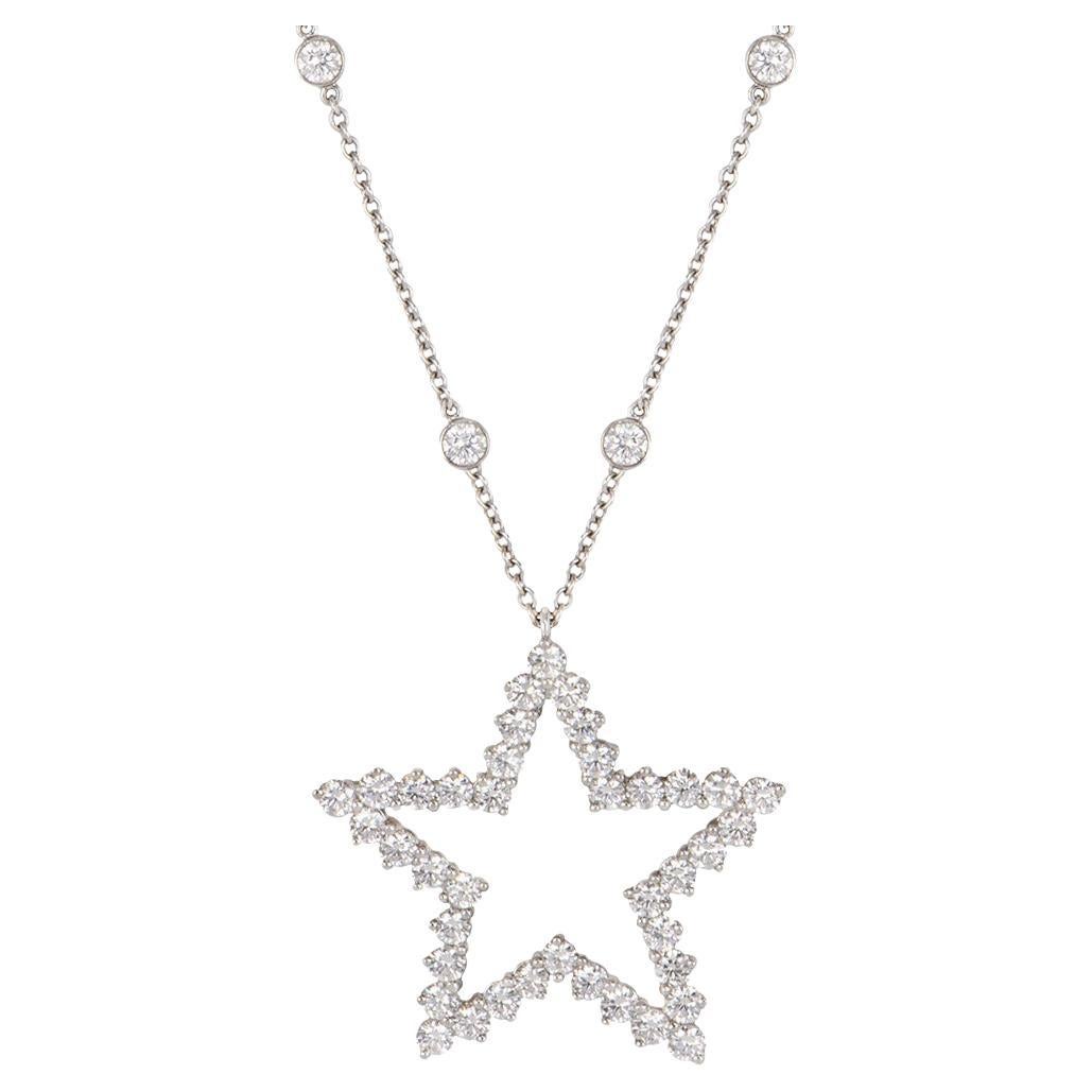 Tiffany & Co. Platinum Diamonds by The Yard Star Necklace