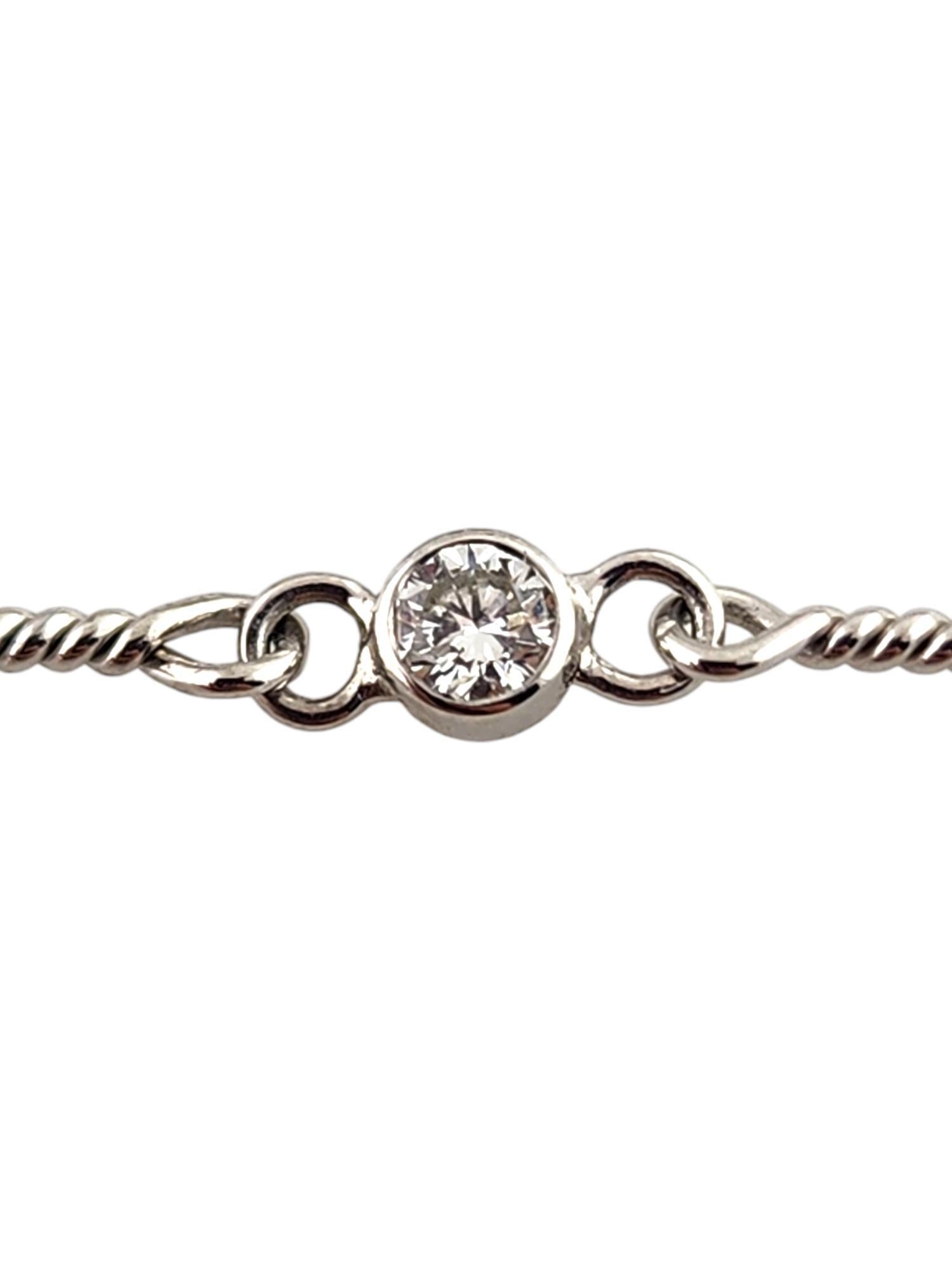 Contemporary Tiffany & Co Platinum Dog Bone Chain Diamond by the Yard Necklace #19188